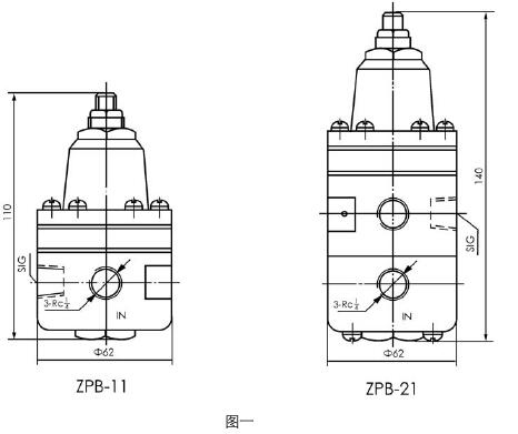  ZPB-11氣動保位閥外形尺寸